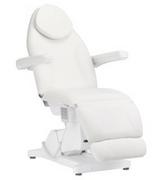 Krzesła i taborety kosmetyczne - Fotel kosmetyczny elektryczny Sillon Basic 3 siln. biały - miniaturka - grafika 1