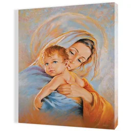 Obraz religijny na płótnie Matka Boża z Dzieciątkiem Jezus - Ikony i obrazy sakralne - miniaturka - grafika 1
