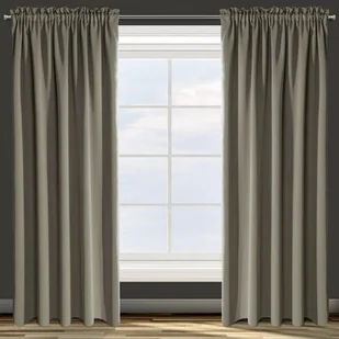 Zasłona gotowa na taśmie marszczącej 270 x 135 cm ciemnobeżowy - Zasłony - miniaturka - grafika 1