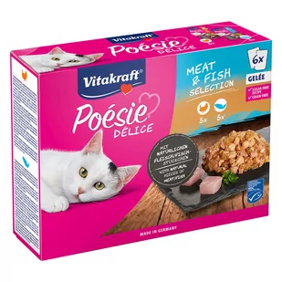 Vitakraft Poésie DéliSauce, saszetki, 6 x 85 g - Wybór dań mięsnych i rybnych - Mokra karma dla kotów - miniaturka - grafika 1