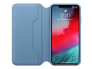 LEATHER FOLIO CASE MRX52ZM/A IPHONE XS MAX CAPE COD BLUE - Etui i futerały do telefonów - miniaturka - grafika 1