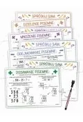 Lektury szkoła podstawowa - plansze edu a4 - liczenie pisemne +pisak 4 karty - miniaturka - grafika 1