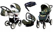 Wózki dziecięce - BabyLux WhiteLux 4w1 + baza Isofix 5903890854324 - miniaturka - grafika 1