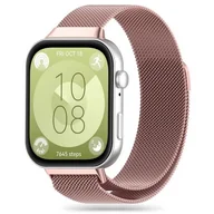 Akcesoria do smartwatchy - Pasek TECH-PROTECT MilaneseBand do Huawei Watch Fit 3 Różowy - miniaturka - grafika 1