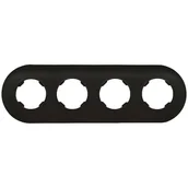 Klawisze i ramki - DPM Ramka poczwórna SOUL SEU5004B czarny - miniaturka - grafika 1