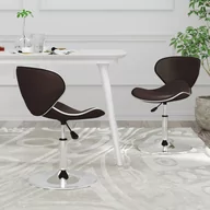 Krzesła - vidaXL Krzesła stołowe 2 szt. brązowe obite sztuczną skórą 335122 - miniaturka - grafika 1