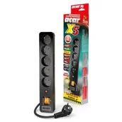 Listwy zasilające - Acar Listwa przeciwprzepięciowa X51.5 m czarna ALACAPBX5000001 - miniaturka - grafika 1