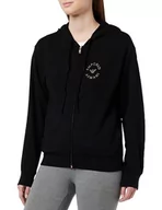 Kurtki damskie - Emporio Armani Damska kurtka polarowa z wiskozy na całej długości (2 sztuki), czarny, XS - miniaturka - grafika 1