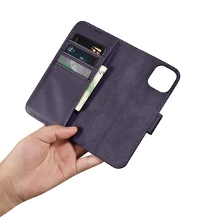 iCarer Wallet Case 2in1 etui iPhone 14 skórzany pokrowiec z klapką Anti-RFID ciemnofioletowy (WMI14220725-DP) - Etui i futerały do telefonów - miniaturka - grafika 12