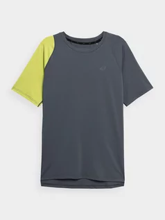 Koszulki sportowe męskie - Koszulka treningowa z dodatkiem materiałów z recyklingu męska - 4F - grafika 1