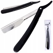 Brzytwy fryzjerskie - Brzytwa fryzjerska barberska do golenia cieniowania trymer uniwersalny na żyletki czarna - miniaturka - grafika 1