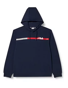 FILA Męska bluza z kapturem Sanford Block Stripes, Black Iris, XS, Black Iris, XS - Bluzy męskie - miniaturka - grafika 1