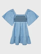Sukienki i spódniczki dla dziewczynek - Pepe Jeans Sukienka codzienna Soronaty PG951603 Błękitny Regular Fit - miniaturka - grafika 1