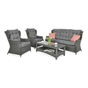 Meble ogrodowe - Focus Garden Komplet mebli Trivento 3 Garden, Grey Dining, 4 elementy - miniaturka - grafika 1