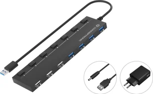 HUB USB Conceptronic CONCEPTRONIC USB-Hub 7-Port 3.0 ->4x3.0 3x2.0 ex m.Netzt.sw - Huby USB - miniaturka - grafika 1