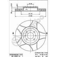 Tarcze hamulcowe - Tarcza hamulcowa BREMBO 09.4939.75 - miniaturka - grafika 1