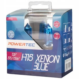 Żarówka H15 Xenon Blue Powertec Komplet Pgj23t-1 12v 15/55w Duo Box - Żarówki samochodowe - miniaturka - grafika 1