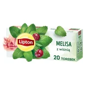 Herbata - Lipton Herbatka ziołowa aromatyzowana melisa z wiśnią 24 g (20 torebek) - miniaturka - grafika 1