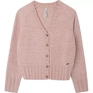Pepe Jeans Dziewczęcy sweter XEXILIA kardigan sweter, 308CLOUDY różowy, 16 lat - Swetry damskie - miniaturka - grafika 1