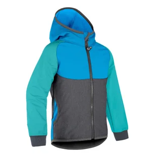 Kurtka softshellowa dziecięca z polarem Basic, Multicolor Turquoise - Odzież trekkingowa damska - miniaturka - grafika 1
