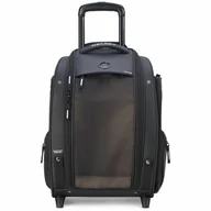 Walizki - Delsey Raspail Wózek 2-kołowy kabinowy dla zwierząt 48 cm noir - miniaturka - grafika 1