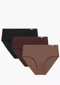 Majtki damskie - FIGI ATLANTIC 3CLP-004B JZ25 CAPJ/CZK/CZA (kolor capucino j.- czekolada- czarny, rozmiar M) - miniaturka - grafika 1