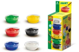 Farby plakatowe 6x45ml - SES - Przybory szkolne - miniaturka - grafika 1