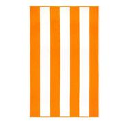 Ręczniki - Ręcznik plażowy 100x160 Neon pomarańczowy biały pasy 380 g/m2 frotte 7954/10 - miniaturka - grafika 1