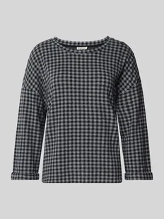 Bluza o kroju regular fit z rękawem o dł. 3/4 i guzikiem - Bluzy damskie - miniaturka - grafika 1