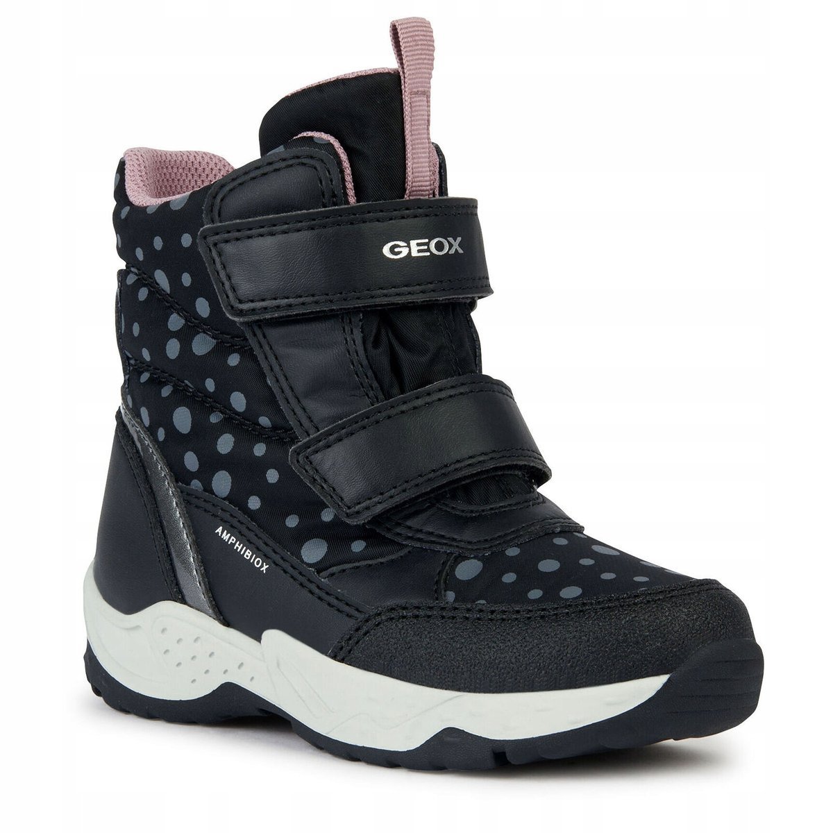 Geox Śniegowce Czarne Za Kostkę na Rzepy Dziewczęce 31 Ż_a