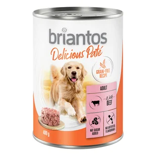 Briantos Delicious Paté, 6 x 400 g - Wołowina - Mokra karma dla psów - miniaturka - grafika 1