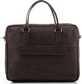 Teczki i aktówki - Belveder Skórzana torba do pracy brązowa BV80 - miniaturka - grafika 1