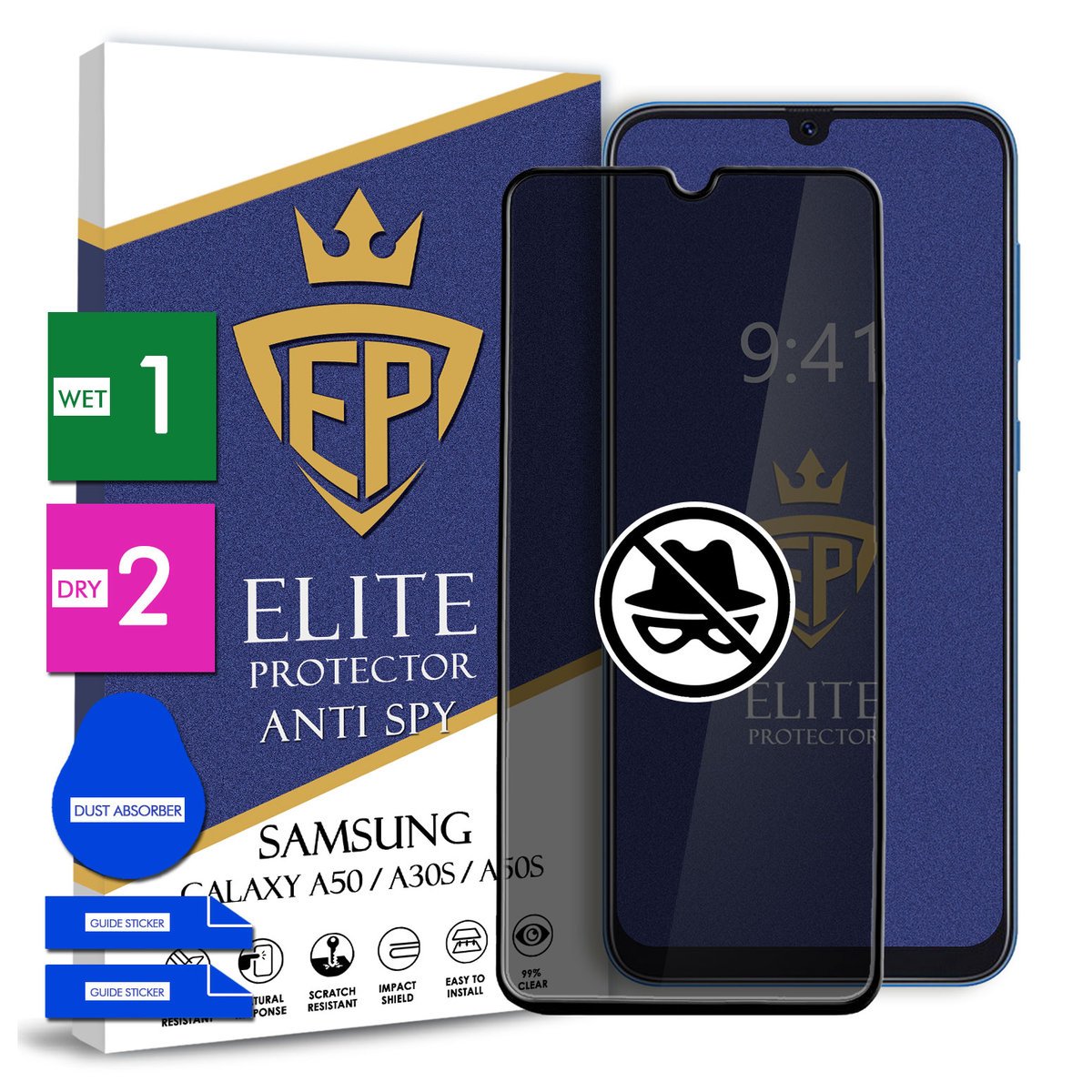 Szkło Prywatyzujące Na Telefon Samsung Galaxy A50 Hartowane 9H 5D