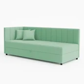 Łóżka dla dzieci i młodzieży - Tapczan łóżko jednoosobowe z pojemnikiem do salonu Sofaro 80x180 Miętowe - miniaturka - grafika 1