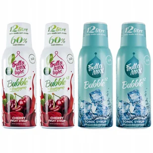 FruttaMax Zestaw 4 syropów 2x Wiśnia + 2x Tonic - Syropy i koncentraty owocowe - miniaturka - grafika 1