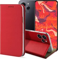 Etui i futerały do telefonów - ETUI Z KLAPKĄ DO XIAOMI REDMI 12 4G CZERWONE MAGNETYCZNE OCHRONNE KABURA - miniaturka - grafika 1