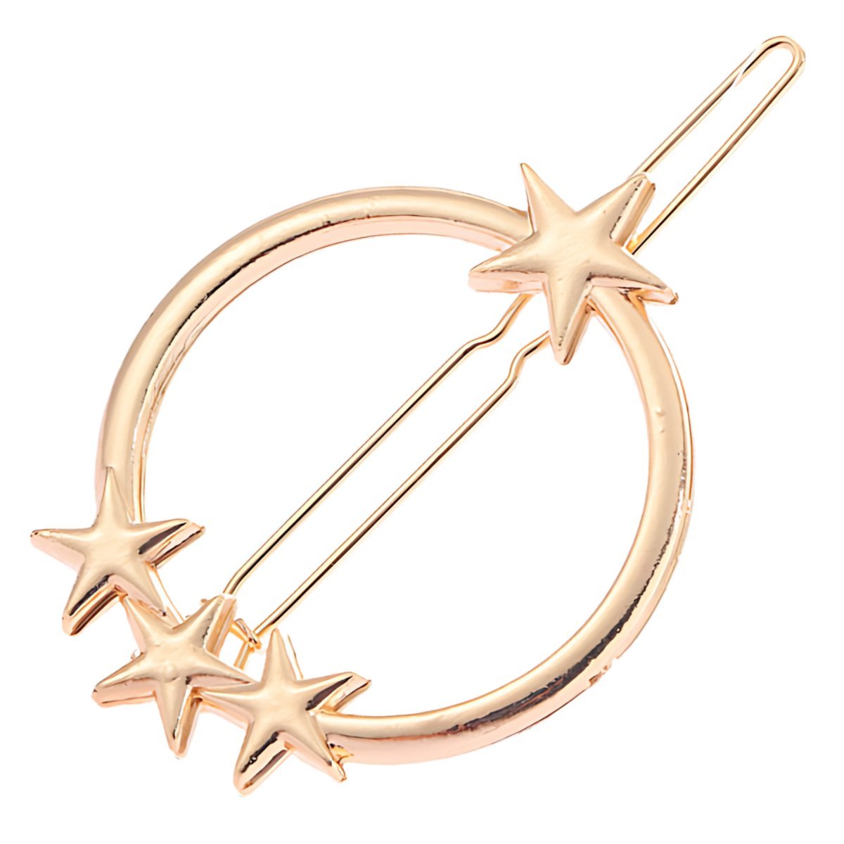 Spinka Wsuwka Złota do Włosów Ozdobna Kółko Metalowa Lekka i Wytrzymała