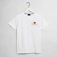 Koszulki męskie - Męska Koszulka z krótkim rękawem GANT ARCHIVE SHIELD EMB SS T-SHIRT 2003081.110 – Biały - miniaturka - grafika 1