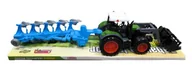 Samochody i pojazdy dla dzieci - Zabawka duży traktor z pługiem i turem zielony 3872 - miniaturka - grafika 1