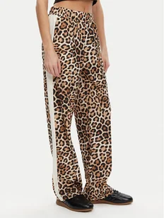 Puma Spodnie dresowe T7 Leo Luxe 632343 Brązowy Straight Fit - Spodnie sportowe damskie - miniaturka - grafika 1