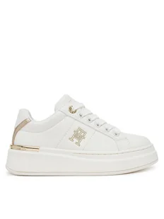 Tommy Hilfiger Sneakersy Low Cut Lace-Up T3A9-33985-1355 S Biały - Buty dla dziewczynek - miniaturka - grafika 1