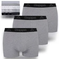 Majtki męskie - KAPPA Bokserki Męskie Szare Bawełna Logo Zestaw 3 sztuki Rozmiar XXL - miniaturka - grafika 1
