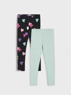 Sinsay - Legginsy 2 pack - wielobarwny - Spodnie i spodenki dla dziewczynek - miniaturka - grafika 1