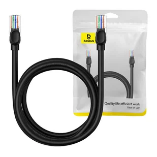 Baseus Kabel sieciowy Ethernet CAT5, 2m (czarny) - Kable - miniaturka - grafika 1
