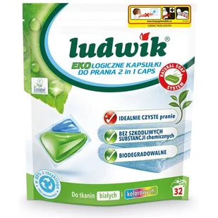 Ludwik Kapsułki do prania białego kolor Eko 32szt - Środki do prania - miniaturka - grafika 1