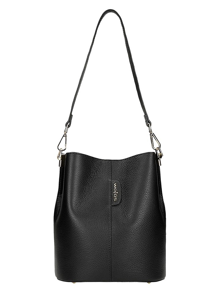 Wojas Skórzana torebka w kolorze czarnym - 30 x 26 x 15 cm