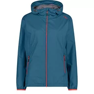 Kurtki damskie - CMP damska kurtka przeciwdeszczowa ze stałym kapturem, Deep Lake, 42 - miniaturka - grafika 1