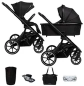 Wózki dziecięce - Muuvo, Slick 2.0, wózek wielofunkcyjny, 2w1, Classic Black - miniaturka - grafika 1