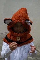 Czapki dla dzieci - LISEK kominokaptur - miniaturka - grafika 1