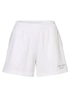 Spodnie sportowe damskie - Calvin Klein Jeans - Damskie spodenki dresowe, biały - miniaturka - grafika 1